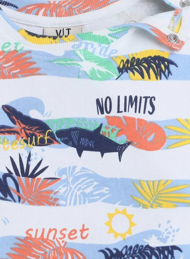 victor and jane Victor And Jane Boys Shark Graphic T-Shirt And Shorts Set