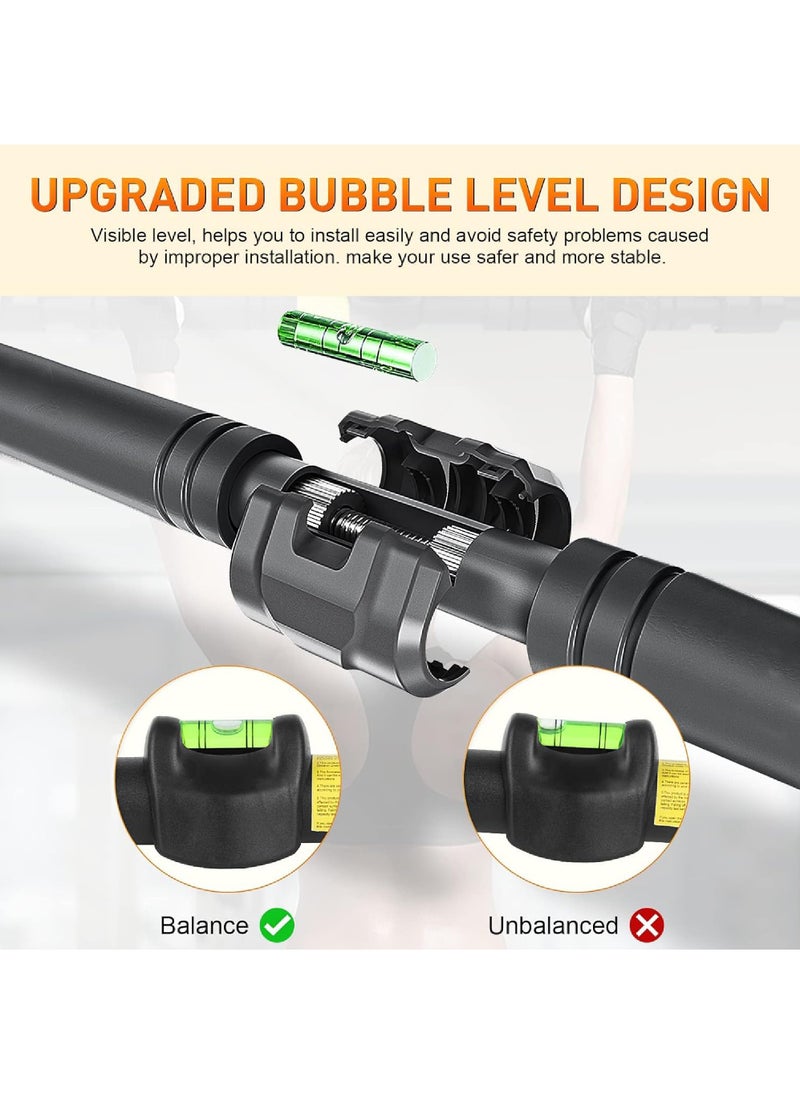 Rock Pow Pull Up Bar for Doorway Upgraded Chin Up Bar Hanging Exercise Bar Adjustable Upper Body Trainer Workout Bar Strength Training Equipment for Home Indoor No Screw Installation  - Image 3