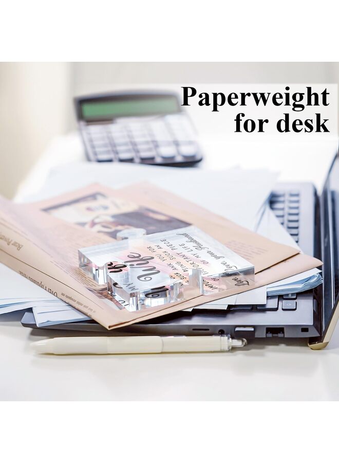 لوحة على شكل قطعة أحجية أكريليك، هدية مثالية للزوجة في عيد ميلادها، أو ذكرى زواجها، أو عيد الحب، أو عيد الأم، أو لتزيين مكتب المنزل - 3.12 × 3.9 بوصة - Image 2