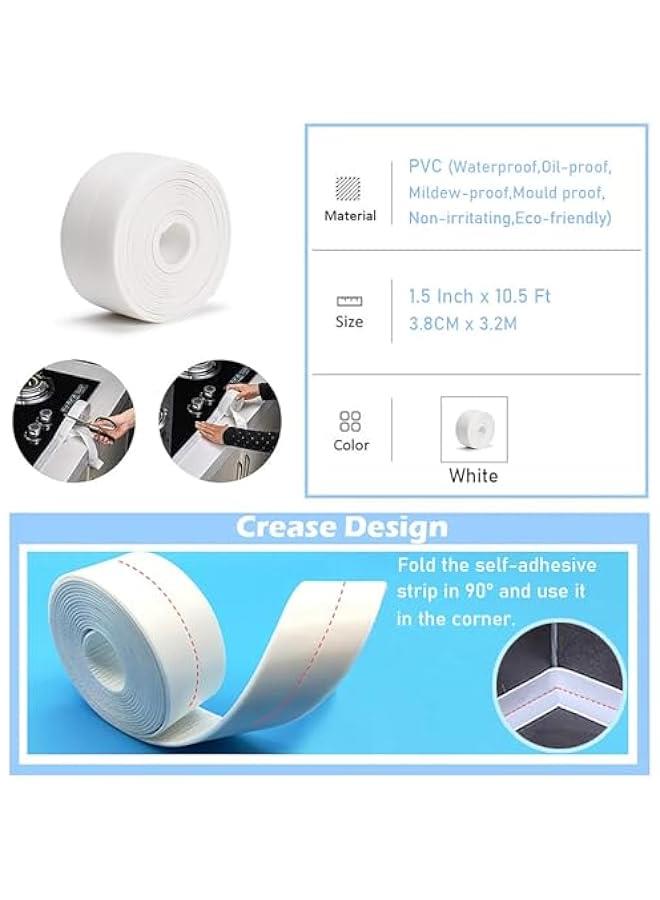 FYLX Sealing TapeBathroom Sealing Tape Waterproof Mold Length 32m Wide 38cm) Moistureproof High Adhesion Kitchen Bathroom Sealing Tape Kitchen Sink Bathroom MoistureProof Sealing Sticker - Image 3