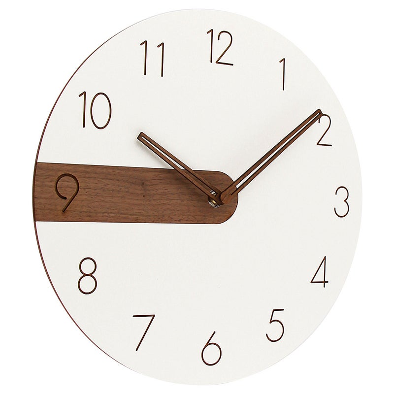 Japanese-Style Modern Household Simple Wooden Creative Wall Clock Mute Wooden Clock Living Room Clock Decorative Wall Watch Wooden Clock - Image 4