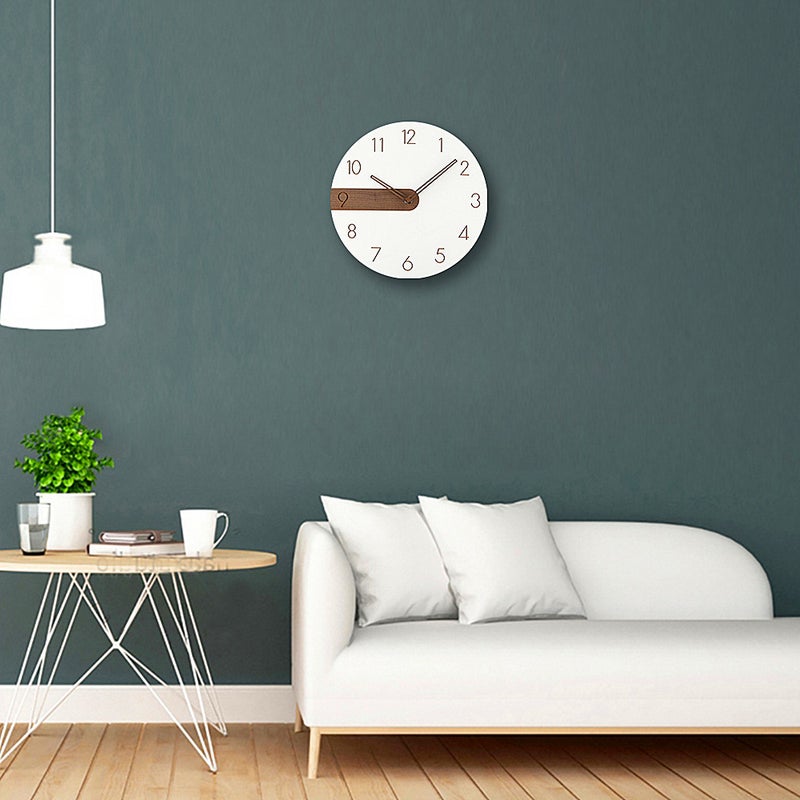 Japanese-Style Modern Household Simple Wooden Creative Wall Clock Mute Wooden Clock Living Room Clock Decorative Wall Watch Wooden Clock - Image 3
