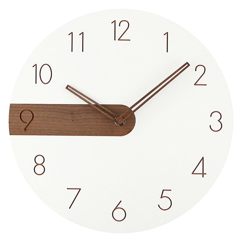 Japanese-Style Modern Household Simple Wooden Creative Wall Clock Mute Wooden Clock Living Room Clock Decorative Wall Watch Wooden Clock - Image 2