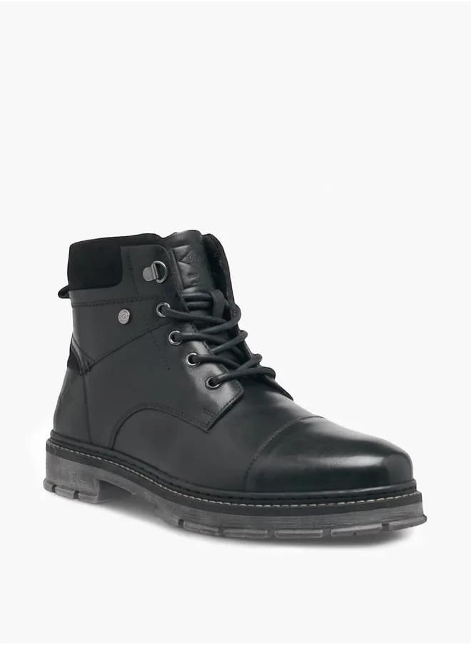 Lee Cooper Men's Textured Chukka Boots with Zip Closure