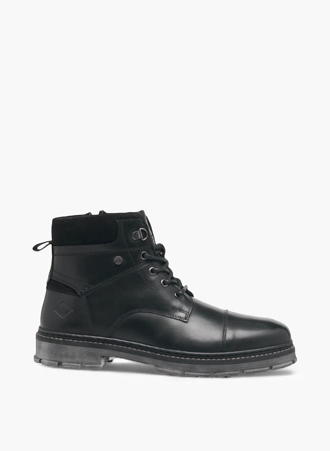 Lee Cooper Men's Textured Chukka Boots with Zip Closure  - Image 3