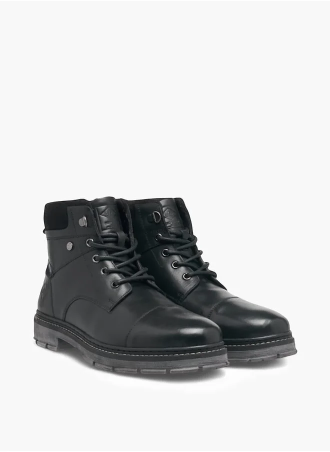 Lee Cooper Men's Textured Chukka Boots with Zip Closure