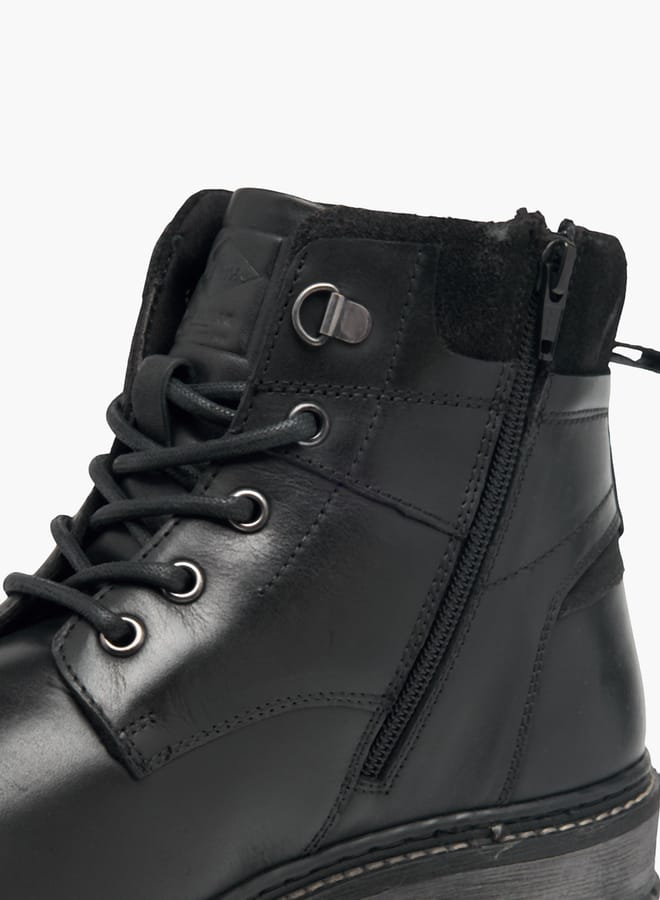 Lee Cooper Men's Textured Chukka Boots with Zip Closure  - Image 4