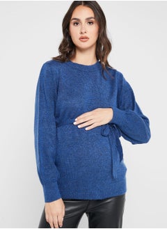 Tie Detail Knitted Sweatshirt