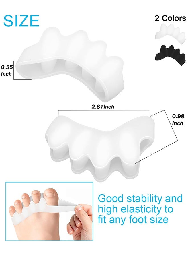2 Pairs Toe Separators Correct Foot and Bunion Pain Plantar Fasciitis Toe Straightener to Improve Functional Athletic Mobility - Image 2