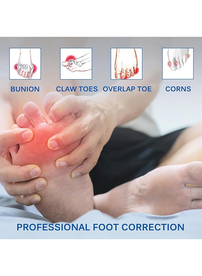 2 Pairs Toe Separators Correct Foot and Bunion Pain Plantar Fasciitis Toe Straightener to Improve Functional Athletic Mobility - Image 3