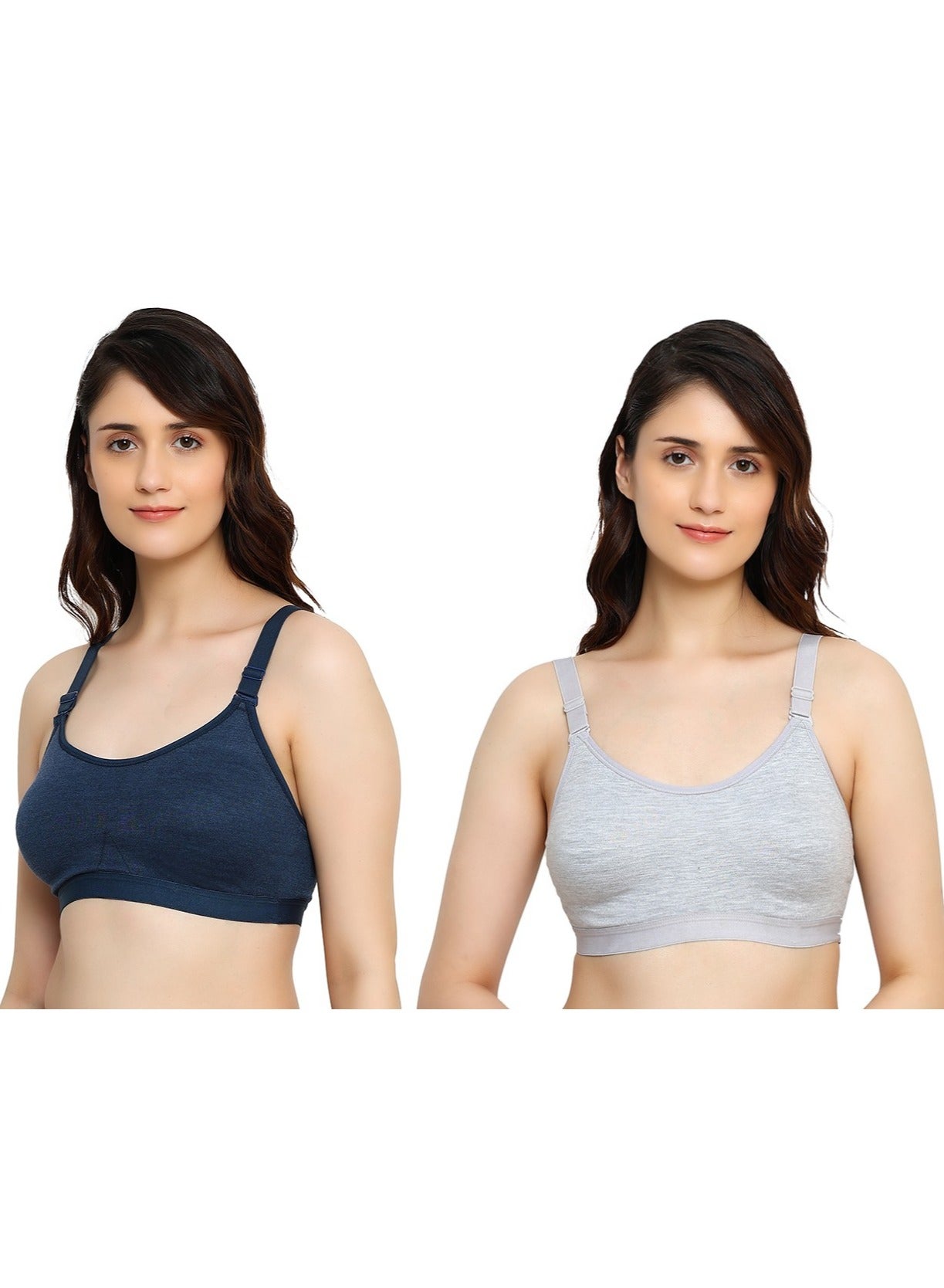 2 Piece Bra Packs For Women Wireless Push Up No Trace Sports