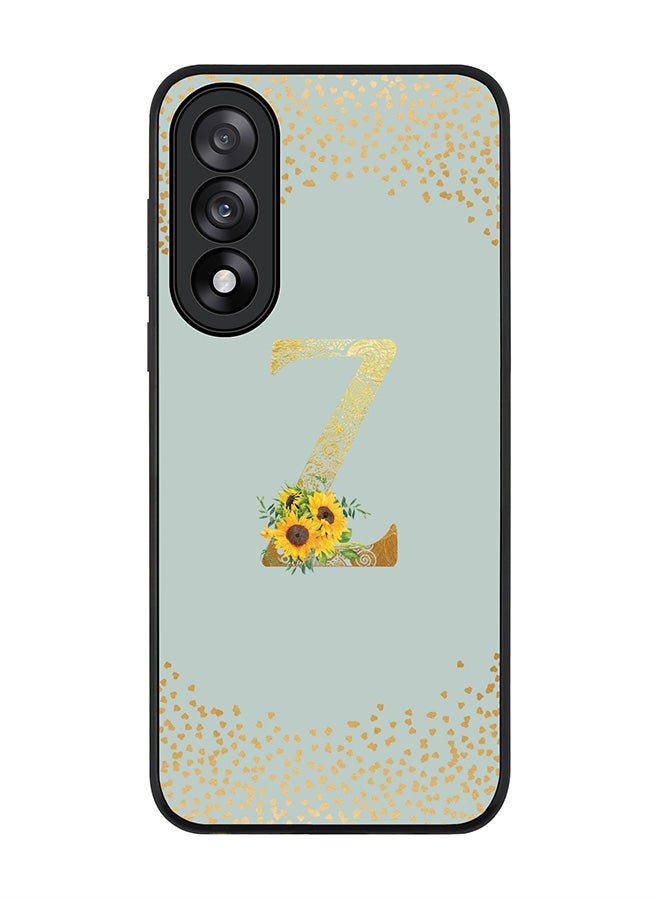 Stylizedd For OnePlus Nord 5 / Ace 5 Ultra Case,Slim fit Camera Protection, Shockproof Thin Phone cover  - Custom Floral Monogram - Z  (Light Grey )