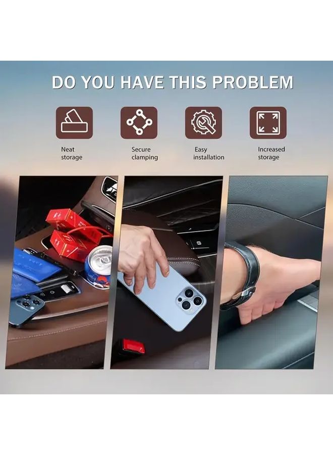 2pcs Crimson Car Seat Gap Cup Holder Leakproof PC Material Organizer Storage - Image 5