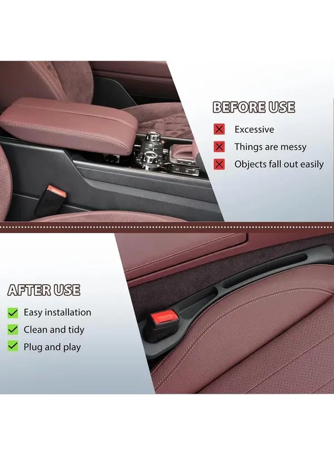 2pcs Crimson Car Seat Gap Cup Holder Leakproof PC Material Organizer Storage - Image 3
