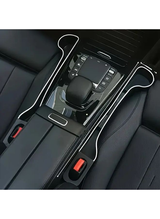 2pcs Crimson Car Seat Gap Cup Holder Leakproof PC Material Organizer Storage - Image 1