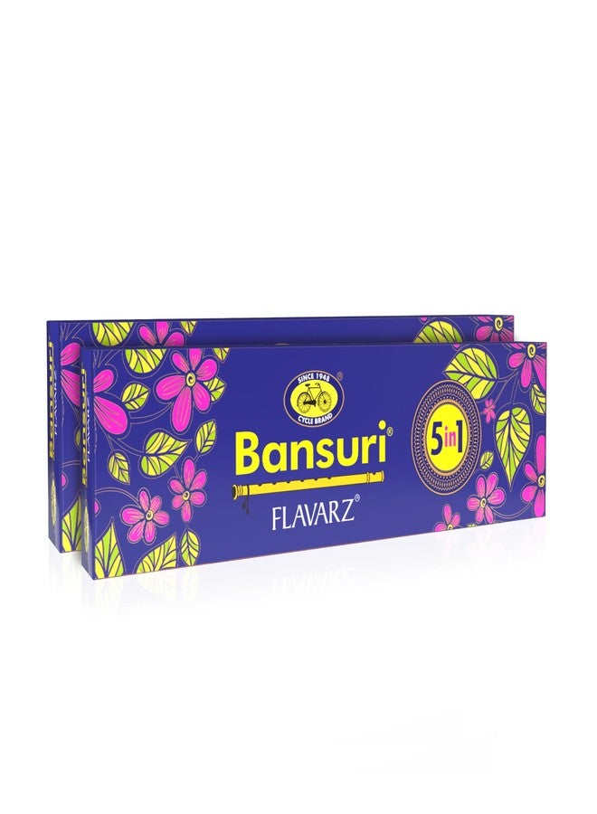 Cycle Pure Bansuri 5 in 1 Agarbatti - Scented Incense Sticks Pack with 5 Fragrances for Daily Prayer, Yoga & Relaxation Pack of 2 - Image 1