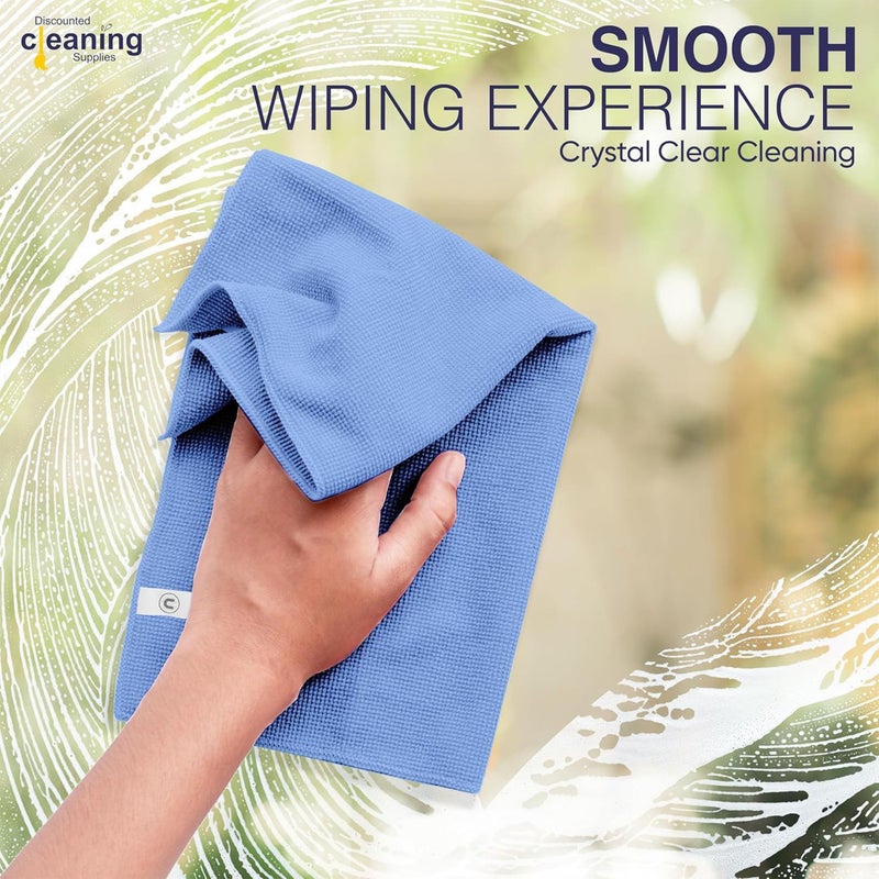 Discounted Cleaning Supplies DCS Microfibre Cleaning Cloth, Blue, Pack of 10, Large Size: 40x40cm. Super Soft Premium Streak Free Washable Cloth Duster for Kitchen, Bathrooms, Surfaces, Mirrors, Car, Motorbike - Image 3
