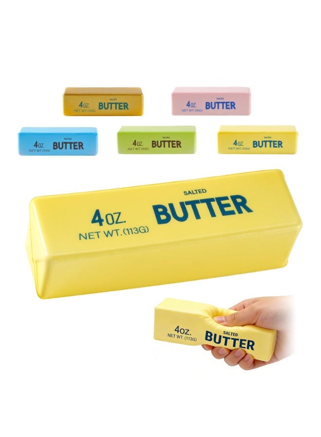 ECLux Butter Squishy, Soft Slow Rising Squeeze Toys, Butter Stick Squishy Fidget Toys and Stress Balls Squishies for Office Desk Toys, Party Favors & Birthday Gifts(Yellow) - Image 1