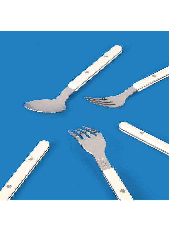 Sur La Table Sur La Table Kitchen Essentials 20 Piece Flatware Silverware Set - Stainless Steel Utensils - Forks, Spoons, Knives - Linen  - Image 2