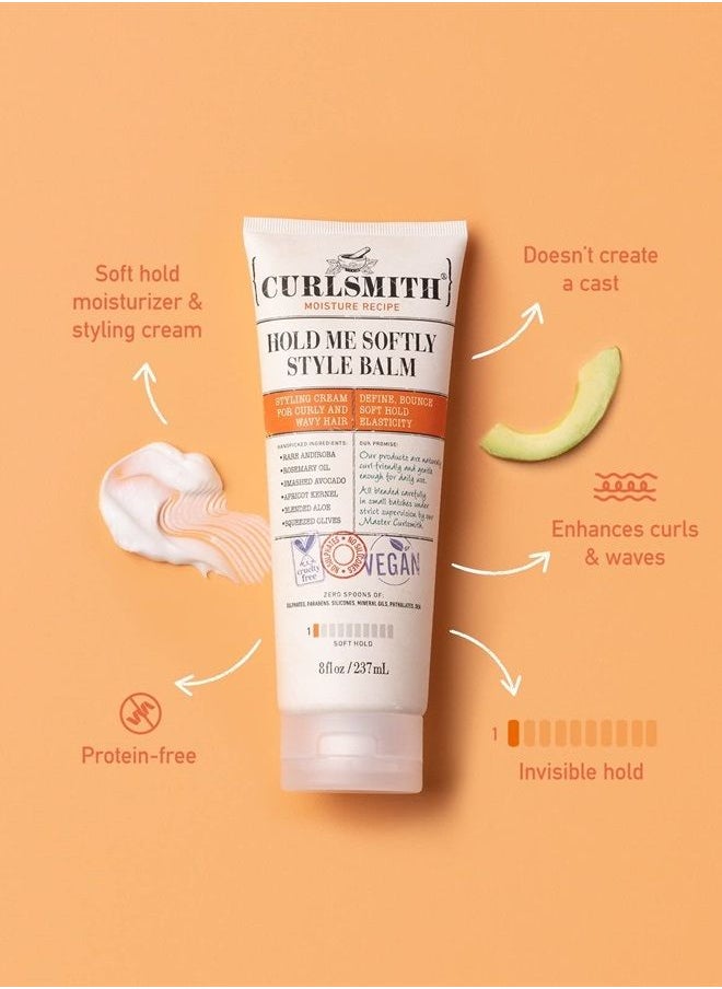 CURLSMITH Hold Me Softly Style Balm - Vegan Soft Hold Styling Cream for Wavy and Curly Hair, Natural Look (2oz)  - Image 2