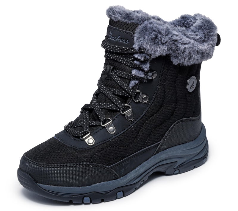 Skechers Women's Trego-Stormie Ankle Boot, Black/Black, 6.5 - Image 1