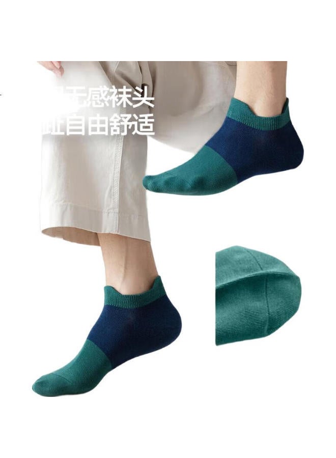 Cotton Xiaonian Men'S Short Socks Summer Thin 100% Cotton 10A Antibacterial And Odor-Resistant Ear-Tipping Boat Socks Breathable Short Tube Socks 6 Pairs - Image 3