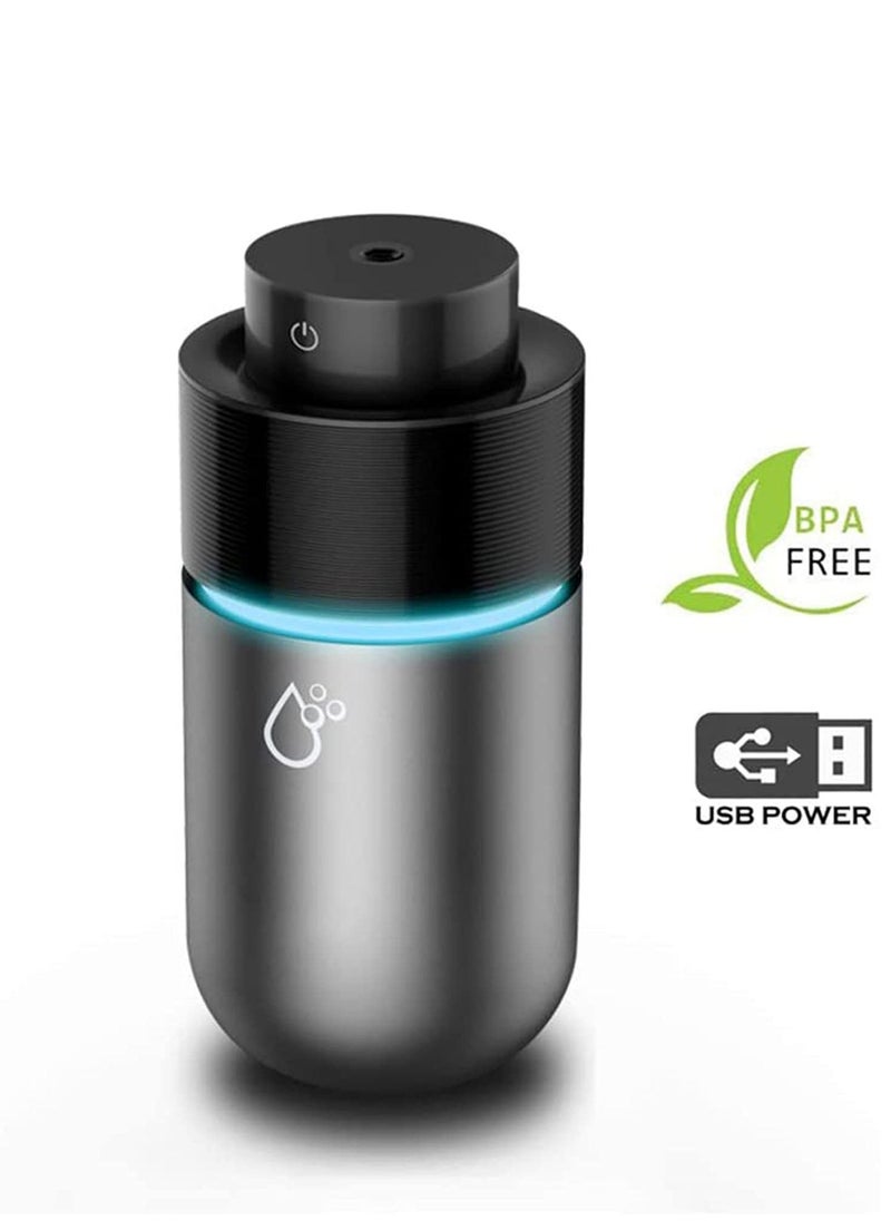 Excefore - Car Diffuser Usb Plug In Car Humidifier Essential Oil Diffuser Mini Portable Aromatherapy Cup Holder 7 Colors LED Lights Car Humidifier Diffuser for Vehicle Office Travel Home 200mL - Image 1