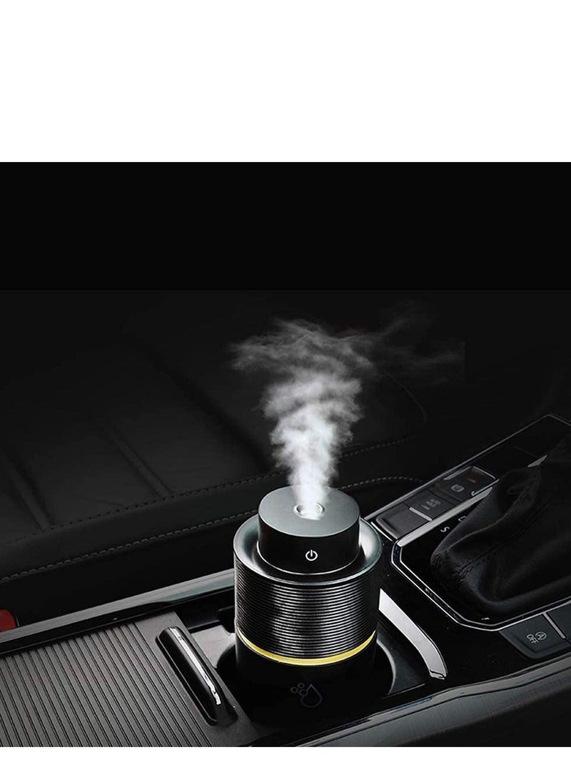 Excefore - Car Diffuser Usb Plug In Car Humidifier Essential Oil Diffuser Mini Portable Aromatherapy Cup Holder 7 Colors LED Lights Car Humidifier Diffuser for Vehicle Office Travel Home 200mL - Image 1
