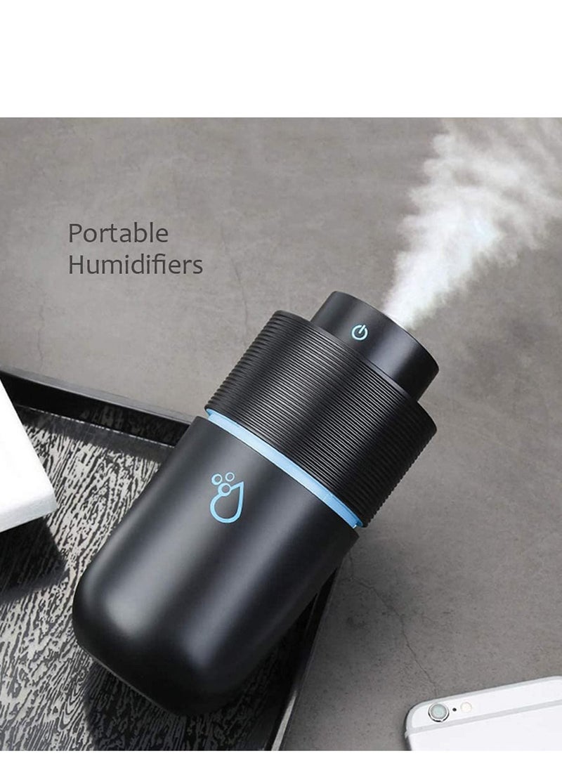 Excefore - Car Diffuser Usb Plug In Car Humidifier Essential Oil Diffuser Mini Portable Aromatherapy Cup Holder 7 Colors LED Lights Car Humidifier Diffuser for Vehicle Office Travel Home 200mL - Image 1