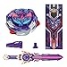 INFINITY NADO Battle Top with Deluxe LED Sword Launcher Transformable Metal Battle top Attack Type RightLeftSpinning Top Game Toy Battle Starter Pack Set for Boys Girls 5 Skylord Purple - Image 2