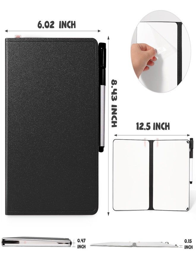 AGM Portable White Board Dry Erase, Double Sided Folding Whiteboards with Pen, Mini Portable Dry Erase Board for Study, Meeting, Doodling, Planning, Black - Image 3