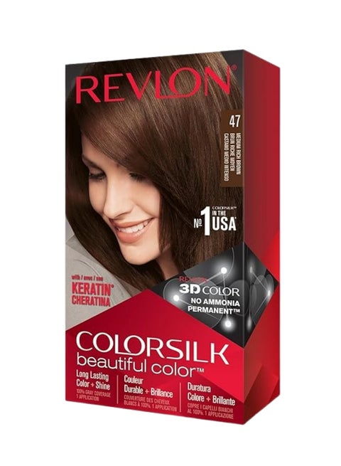 REVLON COLORSILK - MEDIUM Rich BROWN 47