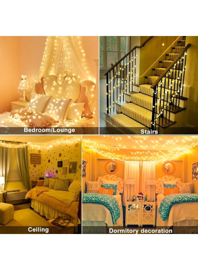 Chielor Christmas Decor Star String Lights, 20 LED Star String Lights 10 FT Fairy Christmas Lights Battery Operated Bedroom Party Wedding Xmas Tree Decoration (Warm White) - Image 5