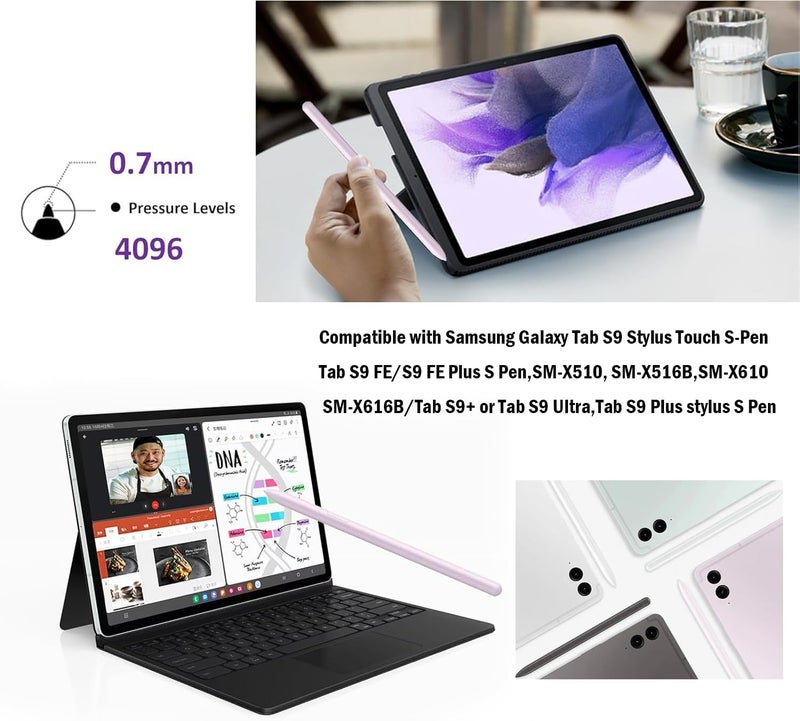 SLAUNT Replacement S Pen Compatible with Samsung Galaxy Tab S9/S9 Plus+S9 Ultra S Pen Stylus with Pen Nib(Grey) - Image 5