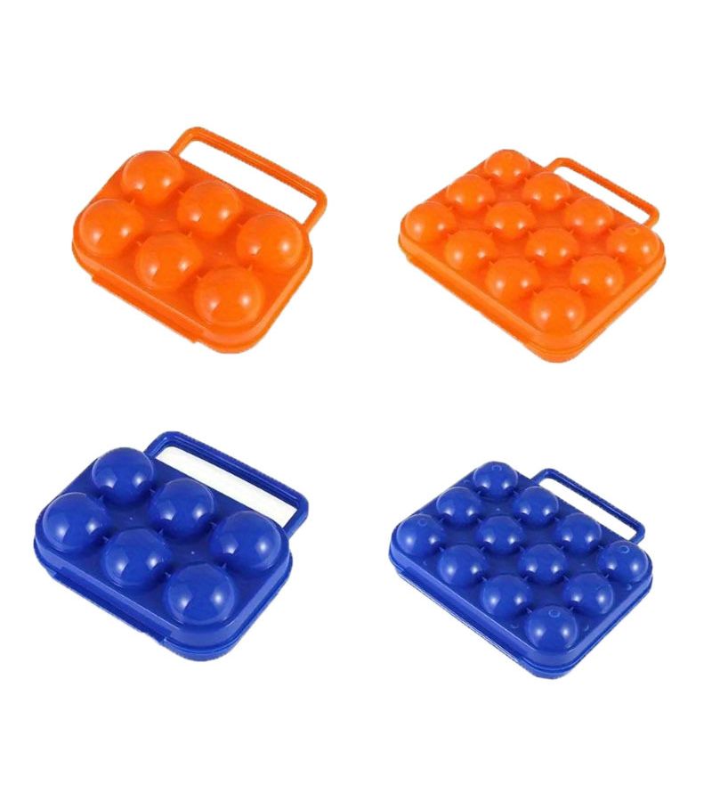 Blue Folding Egg Storage Box 12 Grid Durable Organizer for Camping Picnic - Image 5