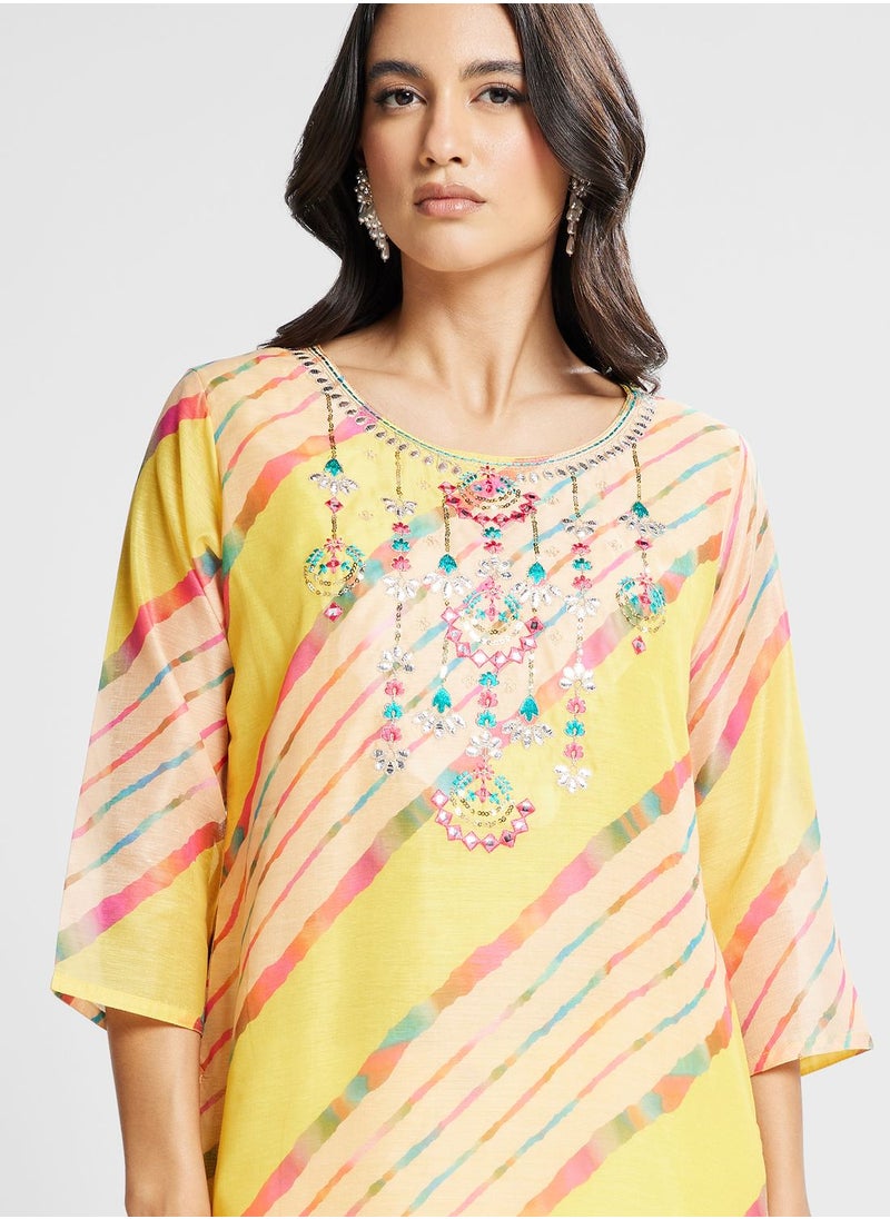 kolaba - Embroidered Printed Kurti - Image 1
