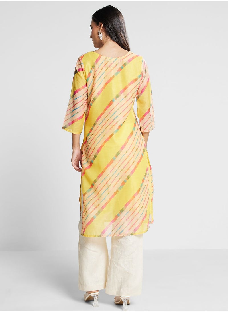 kolaba - Embroidered Printed Kurti - Image 1