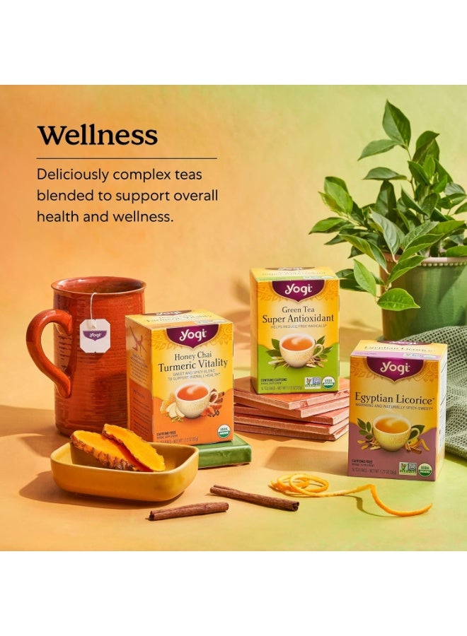 YOGI Green Tea Blueberry Slim Life Tea 16 Tea Bags Organic Tea To Support Stamina & Energy Includes Green Tea Leaf Blueberry Leaf Hibiscus Flower Blueberries & More 32 G - Image 5