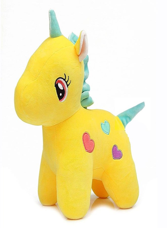 DIKANG Soft Toys for Kids | Plush Toys for Baby Boys & Girls (25CM, Yellow Unicorn) - Image 4