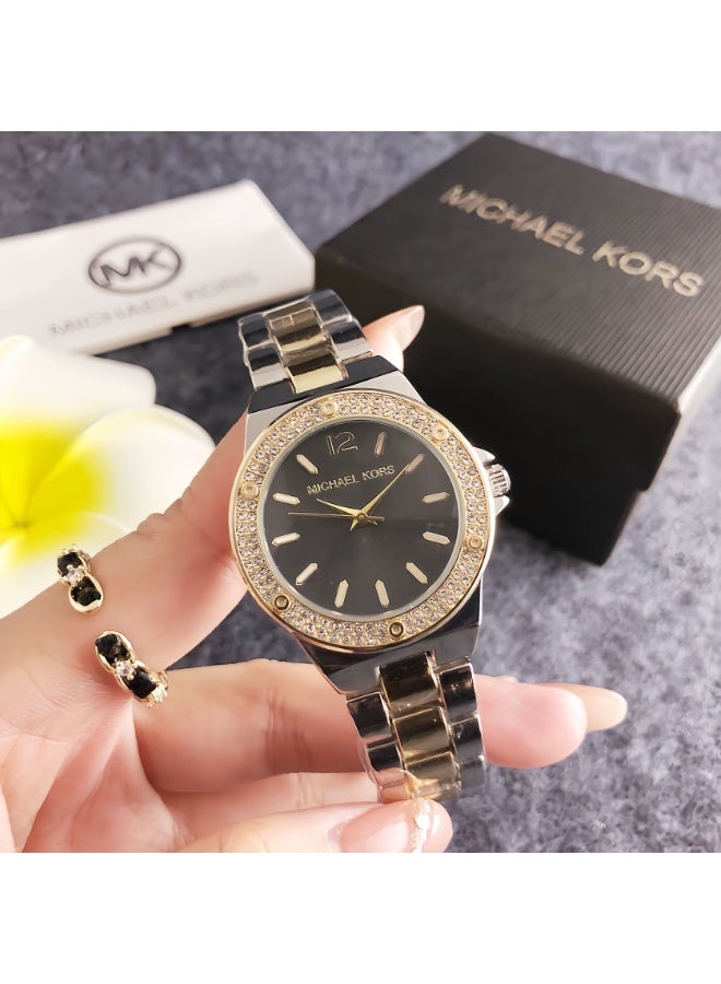 ام كي Michael Kors Two - Tone Crystal - Accented Watch