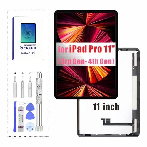 ZTR for iPad Pro 11 3rd Gen (2021) 4th Gen (2022) LCD Screen Replacement Assembly A2377 A2459 A2301 A2460/ A2435 A2759 A2761 A2762 LCD Display Touch Digitizer Premium Repair Kit with Tools - Image 1