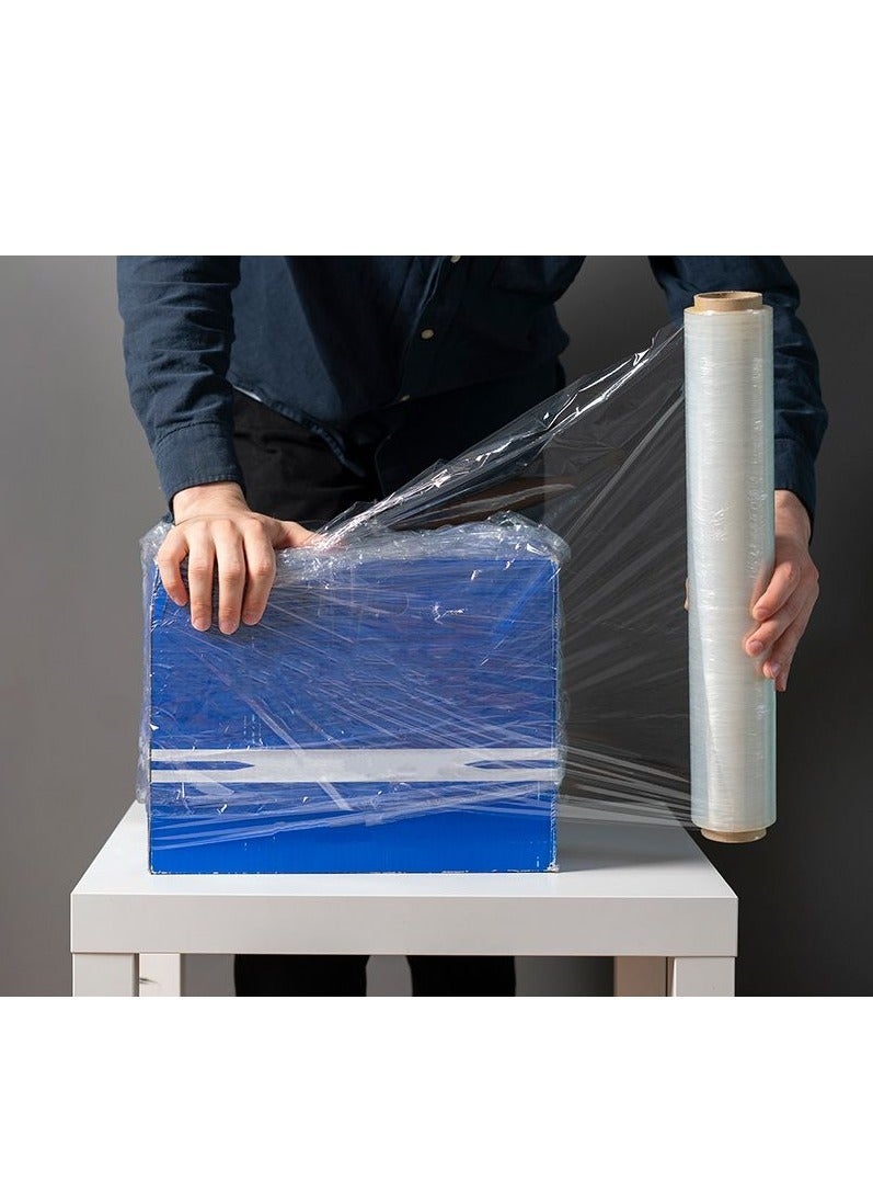 vsell24 Set of 3PC 2KG (400-Core) Clear Stretch Film Multi-Use, Strong Pallet Wrap, Tear-Resistant, Water and Moisture Proof, Heavy Duty Shrink Wrap, Durable Self-Adhering Cling Film - Image 2