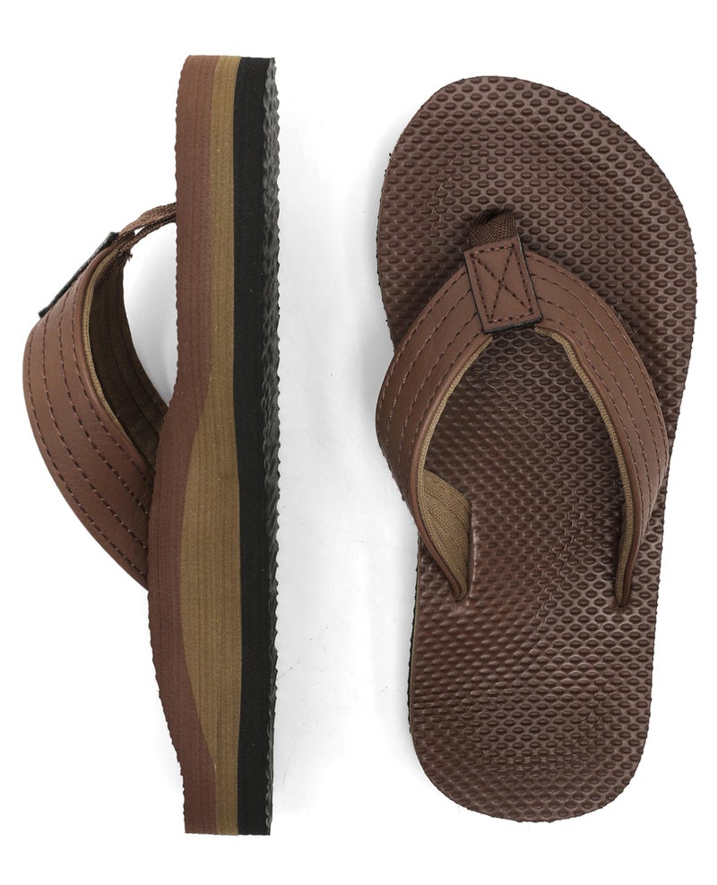 INMINPIN Kids Boys Girls Flip Flops Comfort Quick-Dry Beach Pool Aqua Thong Sandals(Little Kid/Big Kid),Brown,13 little kid - Image 5