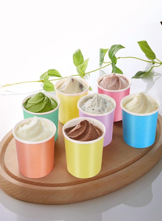 Aodaer 60 Pack Paper Ice Cream Cups 8 oz Paper Snack Ice Cream Bowls Disposable Dessert Bowls for Hot or Cold Food Party Supplies Treat Cups for Sundae, Frozen Yogurt, Soup, 6 Colors - Image 5