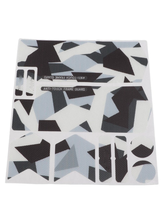 إنلي ملصق شوكة الدراجة الجبلية ثلاثي الأبعاد من ENLEE، مقاوم للخدش، ملصق حماية للدراجة، بنمط كتل الألوان - Image 4