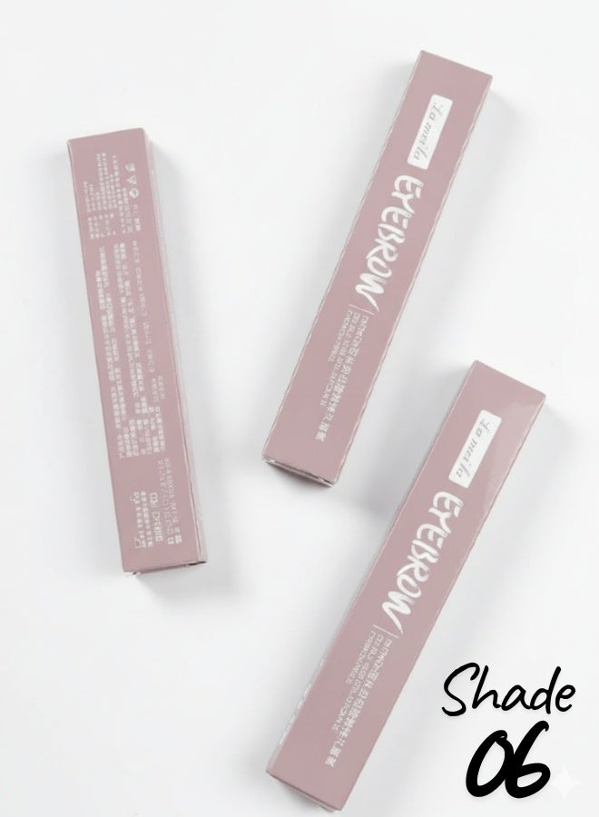 Double Head Spin Automatic Eyebrow Pencil 3 g Shade 06 Long Lasting Waterproof Natural Brow Shaping Makeup Tool