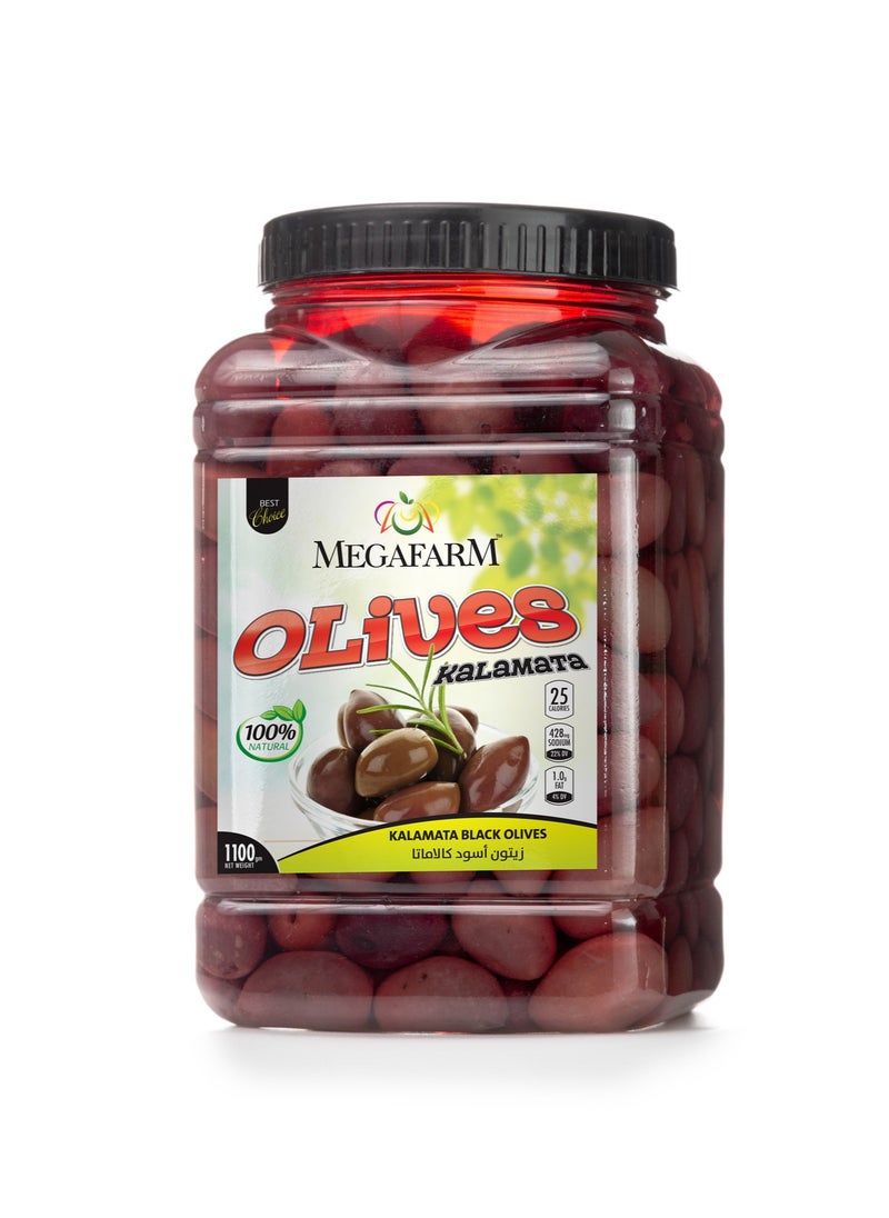 Megafarm Pickled Kalamata Black Olives 1100gm  - Image 2