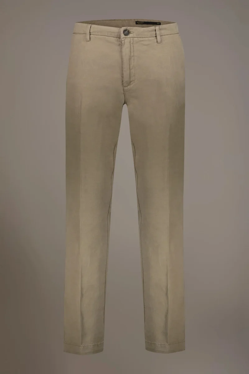 Linen blend chino trousers - Beige