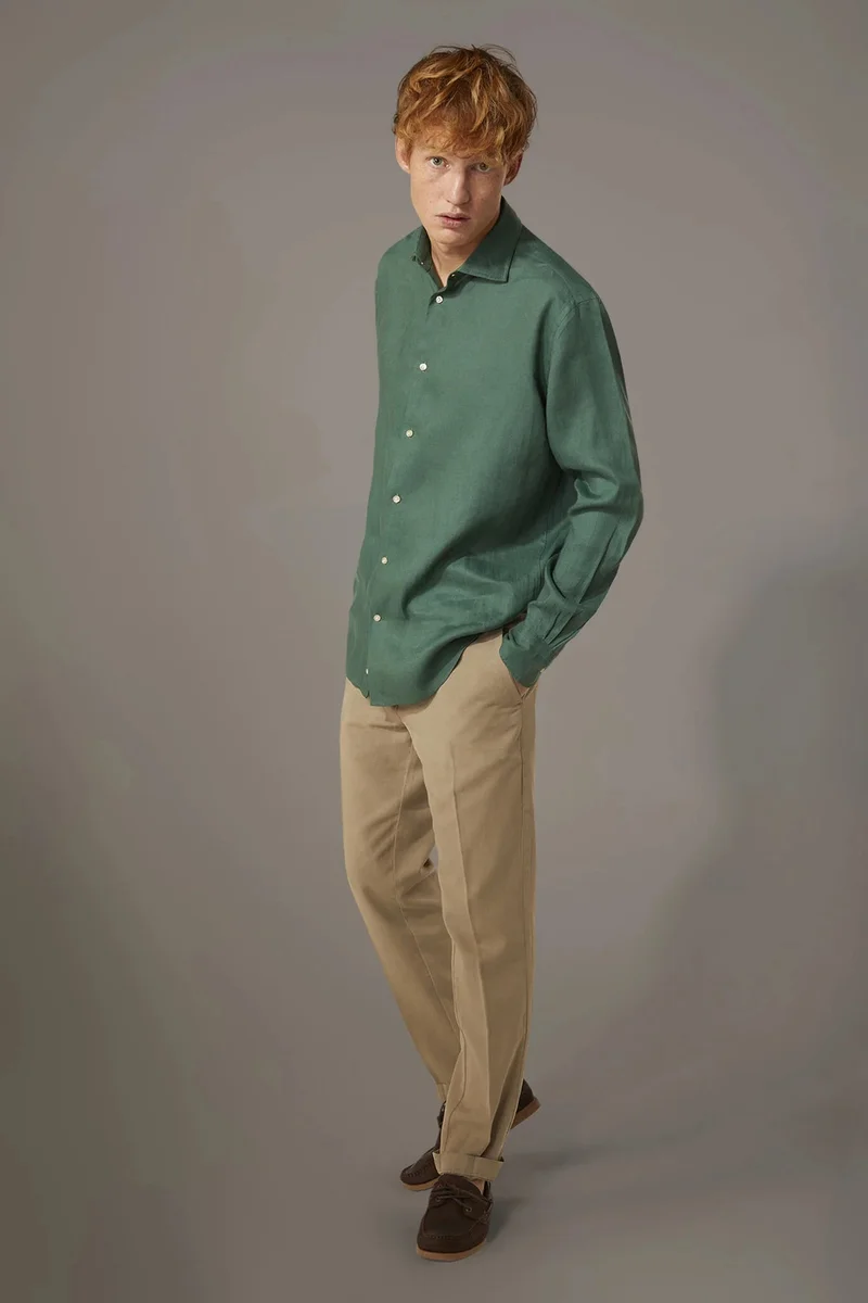 Doppelganger Linen blend chino trousers - Beige
