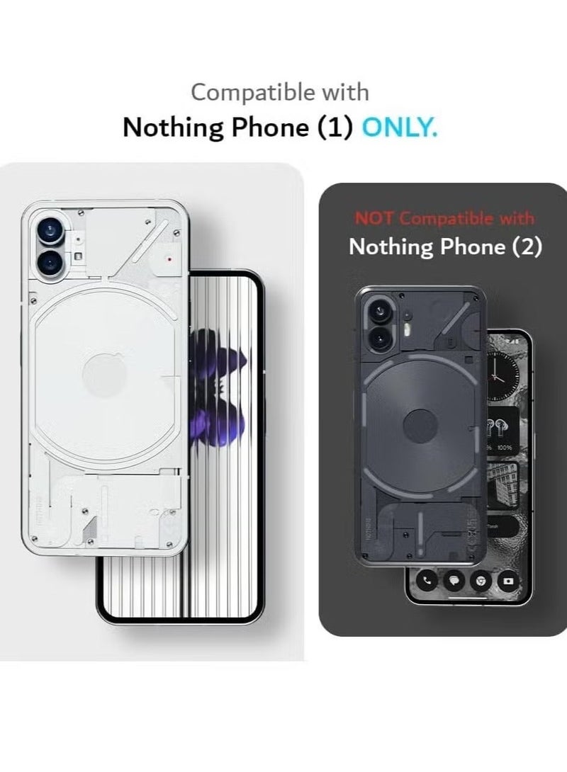 راكسوم جراب سيليكون سائل مقاوم للصدمات لهاتف Nothing Phone 1 (6.55 بوصة)، غطاء حماية مرن ومضاد للخدش بتصميم نحيف وناعم الملمس، متوافق مع الشحن اللاسلكي، ومتين ومقاوم للخدش باللون الأسود - Image 2